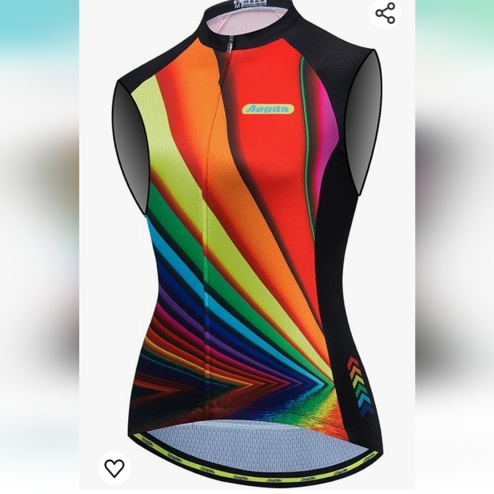 Nwt Aogda Cycling Sleeveless Multicolor Vest